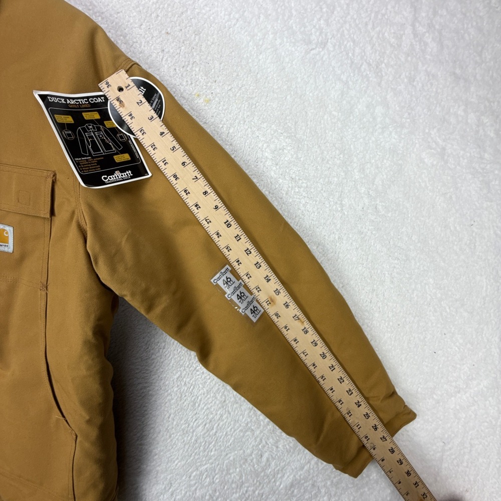Carhartt Tan Field Jacket with Brown Collar - Picture 8 of 11